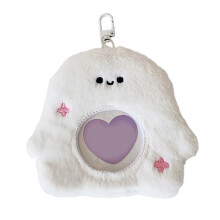 Cartoon Furry Badge Card Protector Sleeve For Office-White