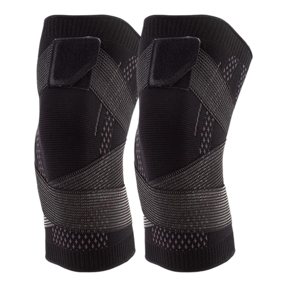 Sports Knee Brace Basketball Guard Flexible Strap Nylon Texture Breathable For Running Gym