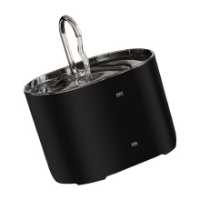 Pet Water Dispenser Stainless Steel Quiet Operation Multi-Pet Fountain For Dogs And Cats Black