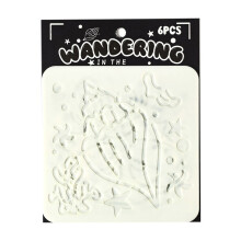 6Pcs Sea Creature Theme Templates 5x5Inch-Wandering in the sky