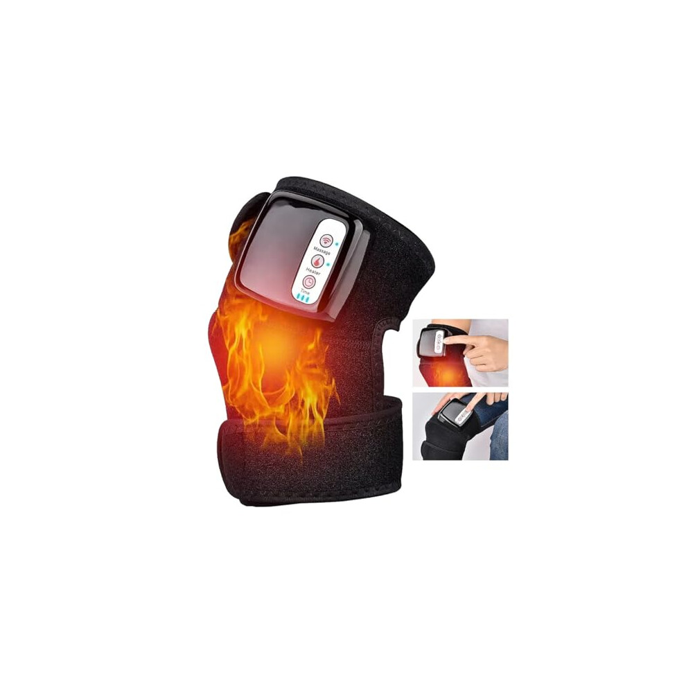 Heated Knee Massager 3-In-1 For Knee Elbow Shoulder Joints Elbow Knee Pads Far Infrared Therapy With Vibration