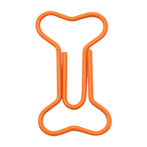 Bulk Bone Design Metal Bookmarks Clips Multipurpose-Orange