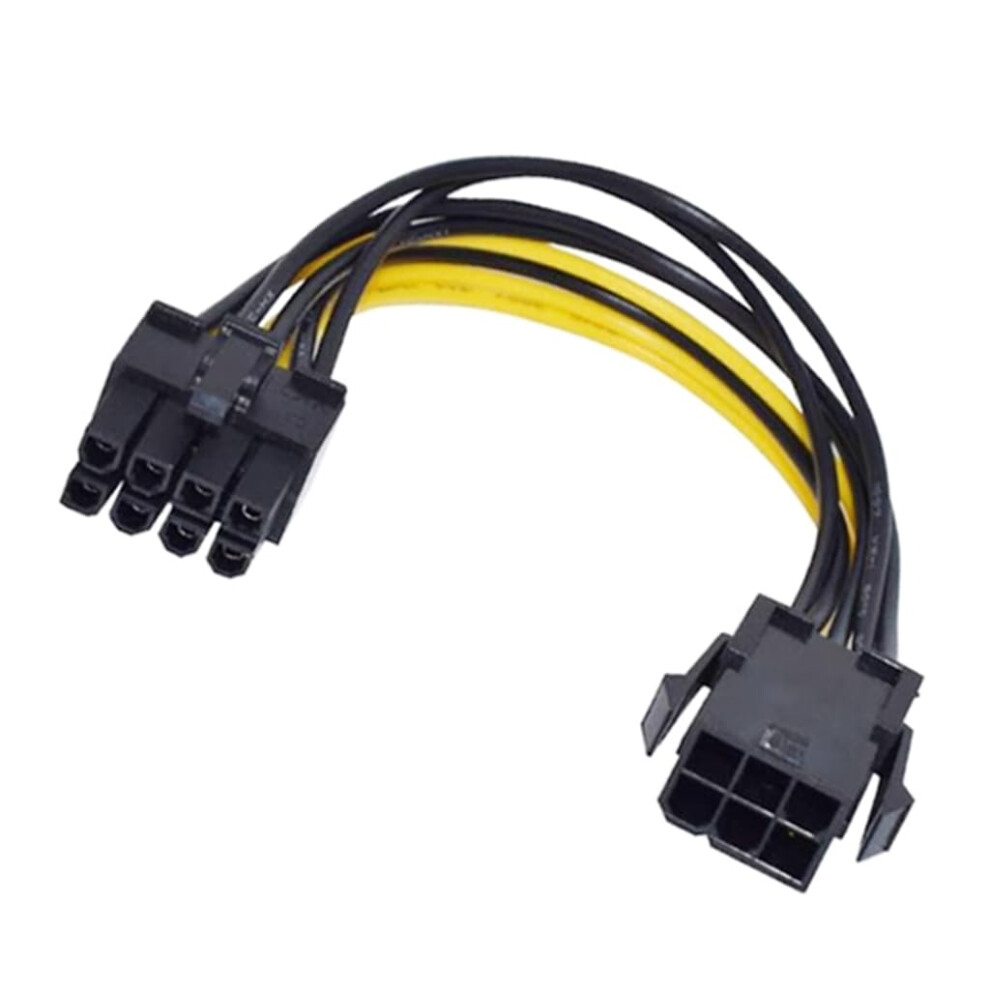 Pciexpress 6Pin Male To 8Pin Female Power Extension Adapter For Graphics Card Pcie 6-Pin To 8-Pin Connector Gpu Cable 9339159959763