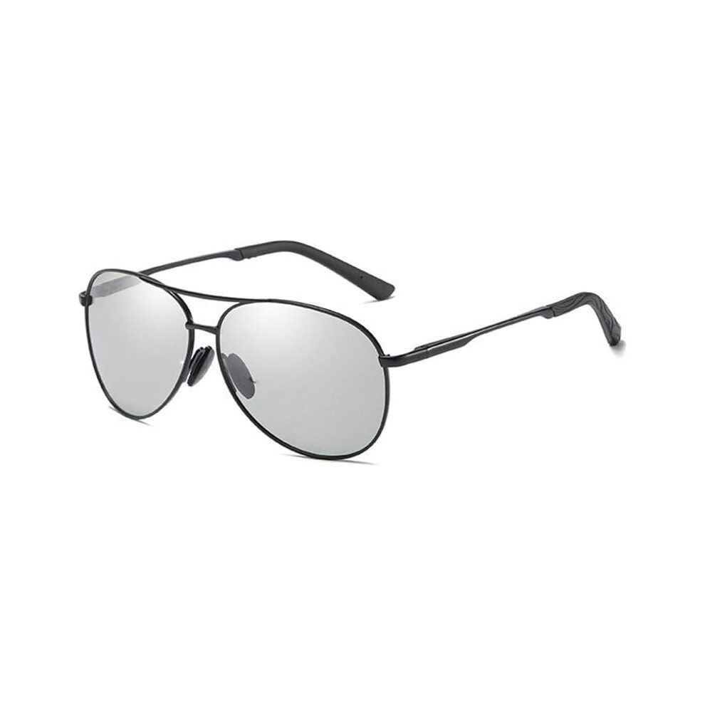 Black Progressive Multi-Focus Photochromic Reading Glasses Aviator Frame Sunglasses Uv400 2.75 Diopter