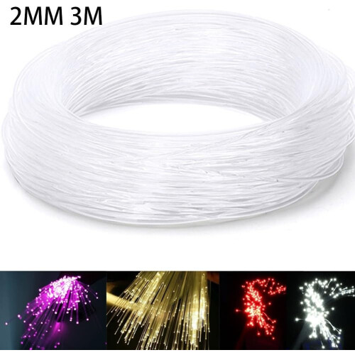 3 Pcs MMA Side Glow Optic Fiber Cable 2 mm Diameter Transparent Light Guide For Car Lights Star Ceiling Projects 1