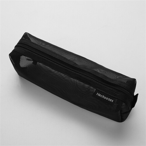School Pencil Case Simple Pencil Box Clear Pen Bag-Kansar Red 2