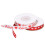 Heart Printed Fabric Ribbons 1cm Polyester Wedding Gift Packaging Rolls 6