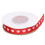 Heart Printed Fabric Ribbons 1cm Polyester Wedding Gift Packaging Rolls 9