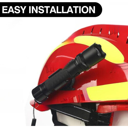 Fire Helmet Band Sturdy Lightweight Plastic Holder, Hard Hat Light Mount, For Side Light Cap Adjustable Bracket 2