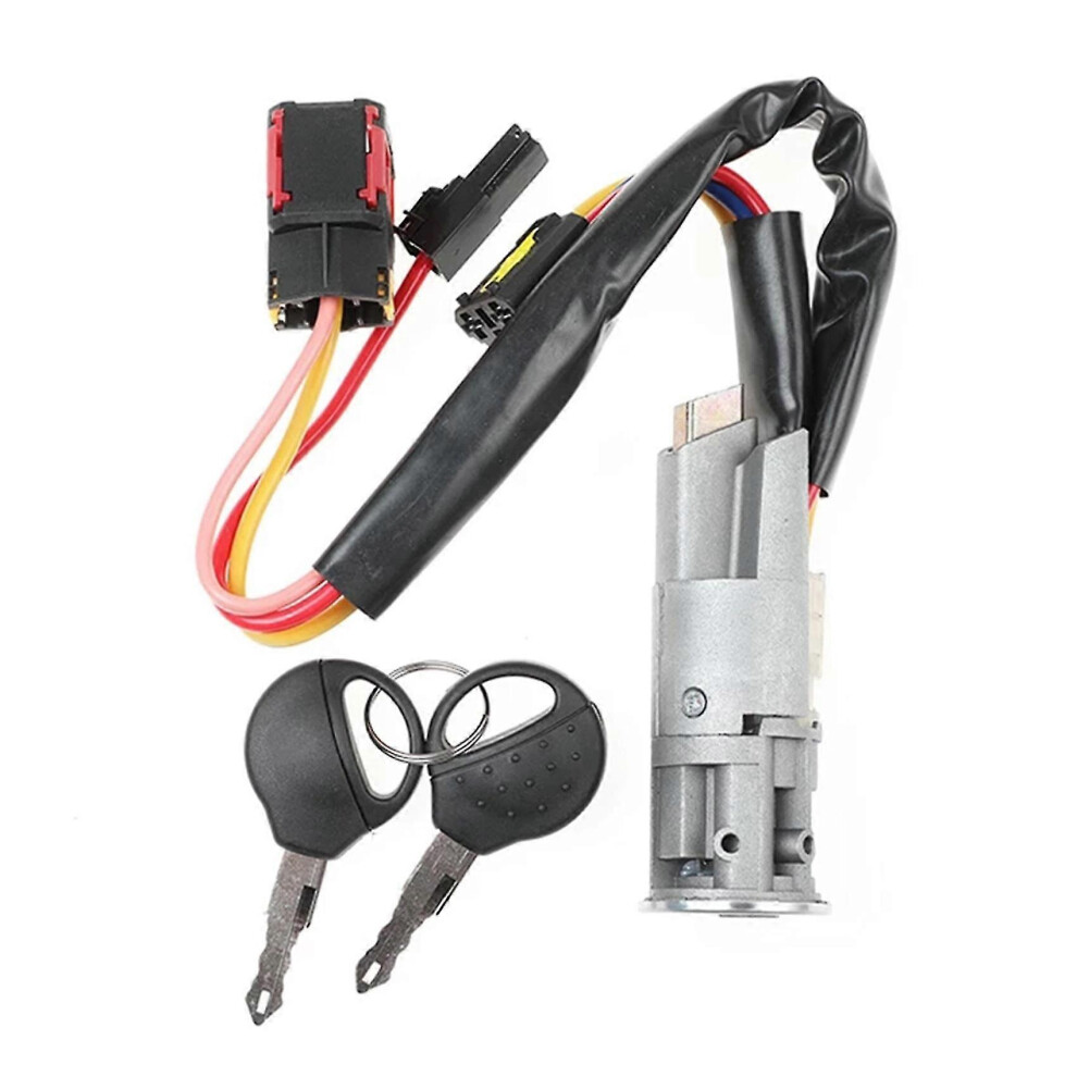 Kikidex (As Show, One Size) Ignition Switch Lock Barrel Plug Cable Wire For 206 406 Xsara 4162P0 4162.P0 Black/Silver