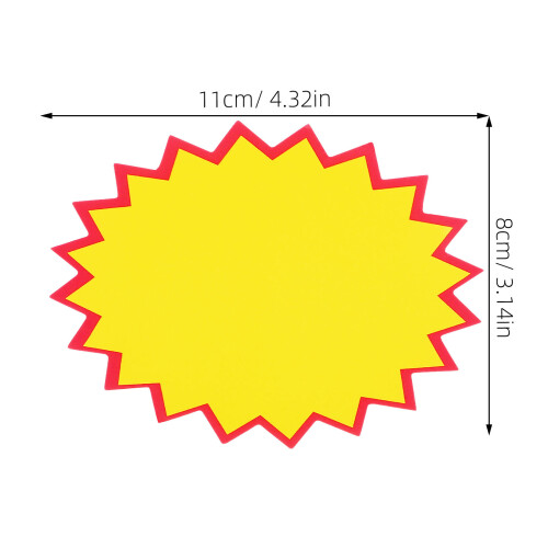 100 11X6 Cm Prijsaangeving Reclame Explosie Sticker 1