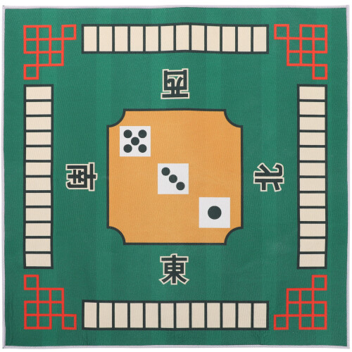 1 Quadrada Para De Mahjong Verde Com Almofada