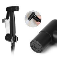 Schwarzer Edelstahl handgehaltenes Bidet-Sprühgerät für Toilette & Stoffwindeln