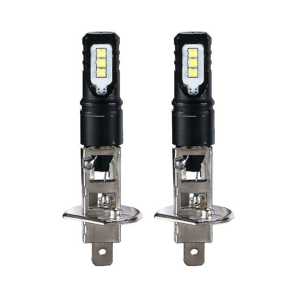 Kikidex (As Show, One Size) 2X H1 6000K Super Bright White 6000Lm Drl Led Headlight Kit High Beam