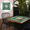 1 Quadrada Para De Mahjong Verde Com Almofada 5
