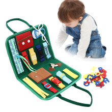 Filz-Krawattenschuhe Schnallen Brettspiel für Kinder Bildungs-Montessori-Sinnesspiel