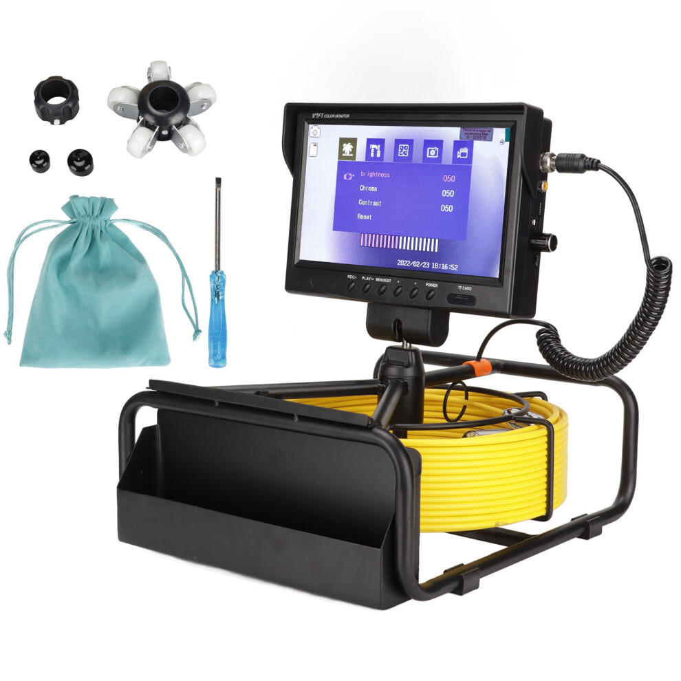 9in Display Endoscope with 16G Card, 20m Waterproof Pipeline Inspection Camera-image-OPC-PMPHNQR-NEW