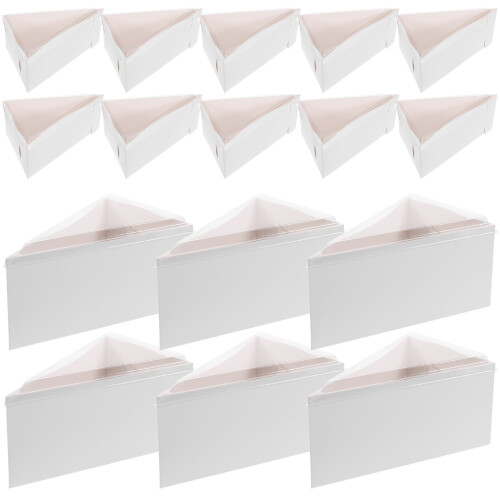 50 Set Triangle Cake Box Förvaringslåda För Cake Slices