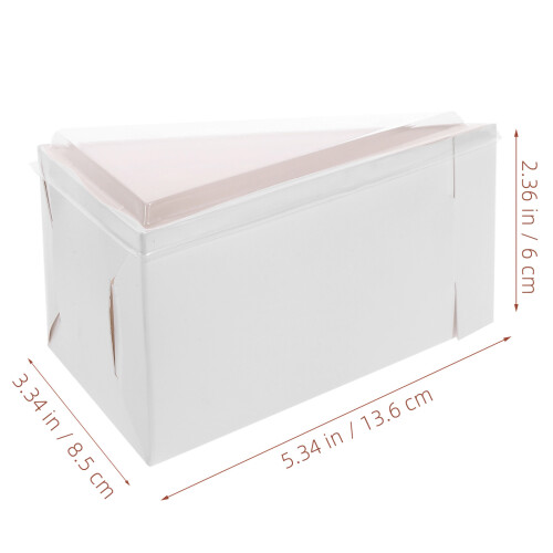 50 Set Triangle Cake Box Förvaringslåda För Cake Slices 1