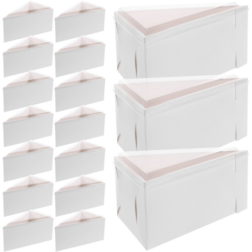 50 Set Triangle Cake Box Förvaringslåda För Cake Slices 2