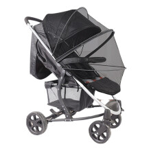Baby-Kinderwagen-Babynetze, universeller atmungsaktiver winddichter Schutz, 77x66cm, Schwarz