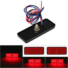 Rote LED-Rückleuchte mit Brems- und Blinklicht für Motorräder, 24 SMD
