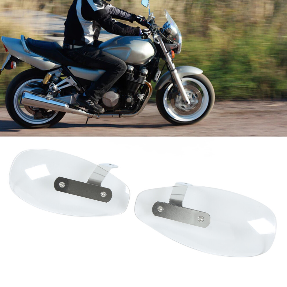 Motorcycle Handlebar Wind Shield Clear Aerodynamic Cold Guard Universal Fit 4631357562048