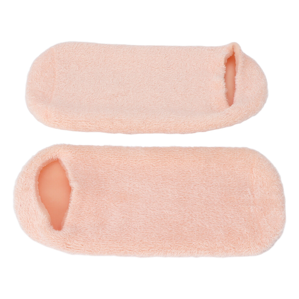 Orange 2Pcs Moisturizing Gel Socks For Dry Rough Skin Repair & Hydration