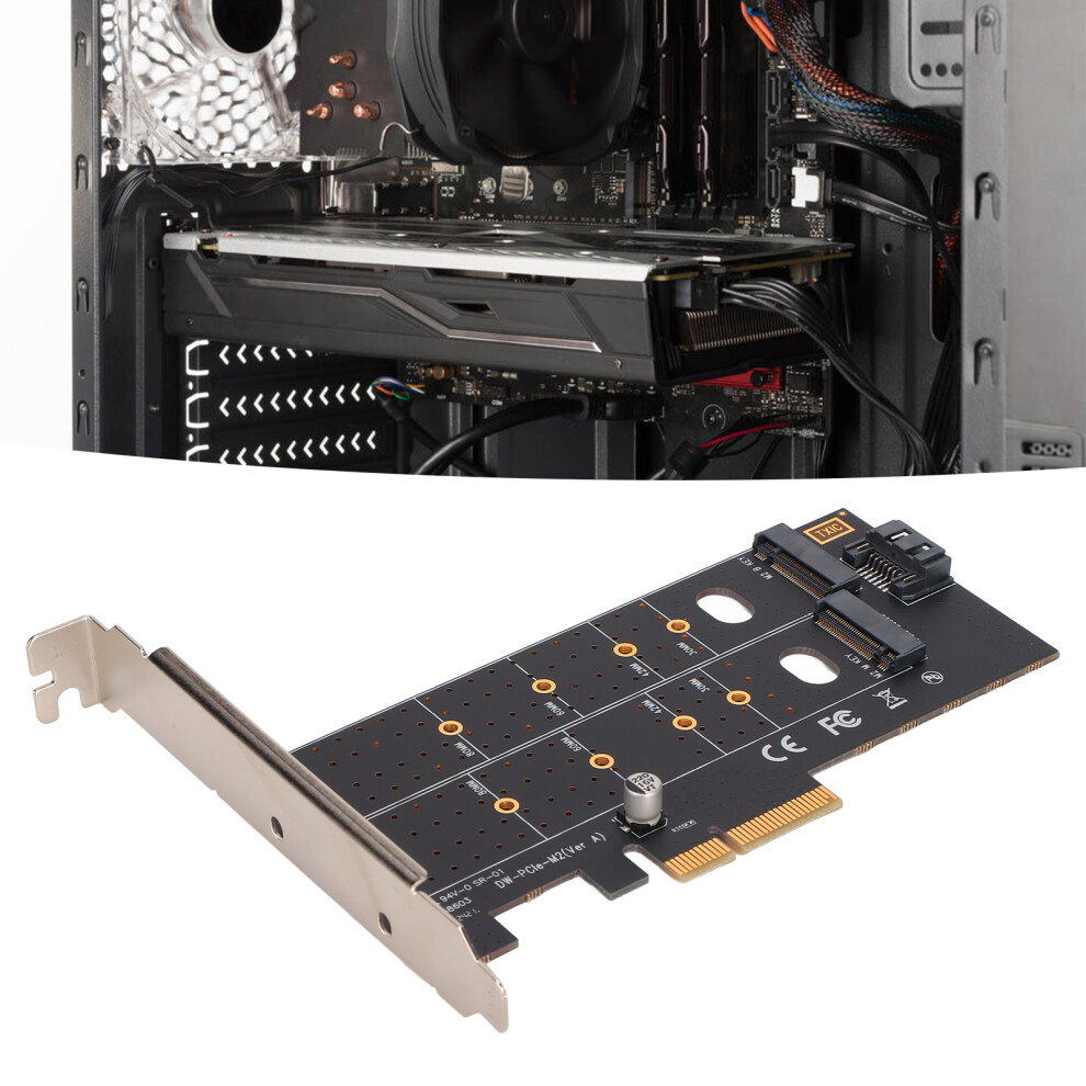 M.2 To Pcie Adapter Pcb, Dual M.2 Nvme/Sata, Pcie 4X/8X/16X 9301357562762