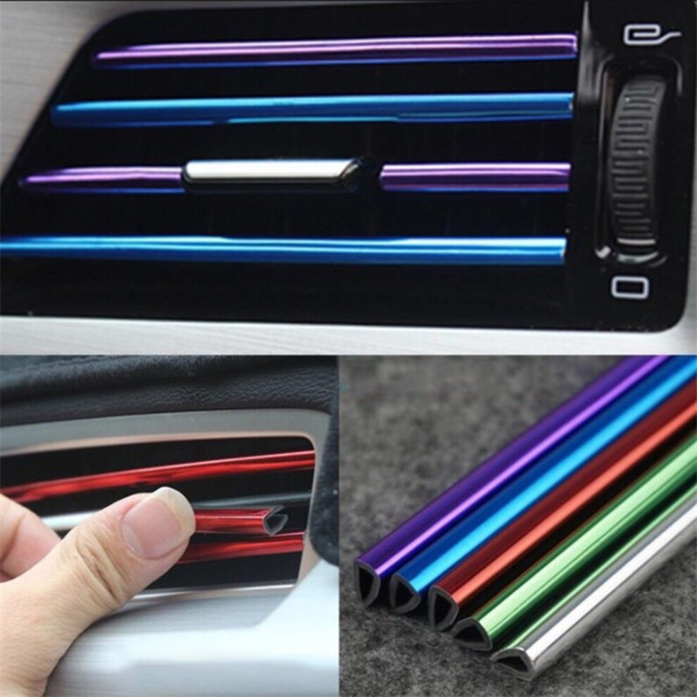 10Pcs Colorful Pvc Car Air Conditioner Vent Trim Interior Moulding Strips 7601357565001