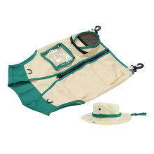 Kinder Outdoor-Entdeckerweste mit Hut-Set, waschbar, grün, 100-140cm