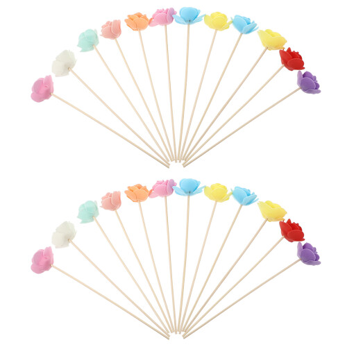 48 Aromatherapieblumen Mit Rattanstäbchen 2