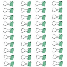 40 Pcs/Set Heart Shape Binder Clips Paper Clips-Green