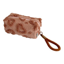 Zippered Design Pen Holders Storage Bag Stationeries Case-brown