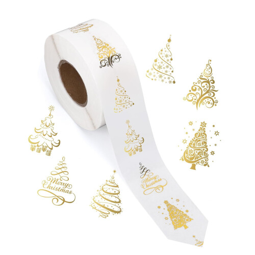 500 Pcs Merry Christmas Sticker Decorative Sticker Envelope