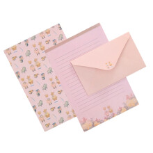 Floral Animal Design Stationery Set Envelope Letter-Couple bear