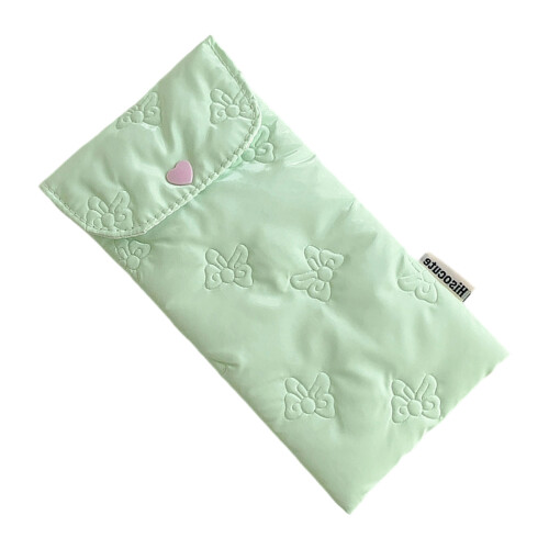 Floral Patterned   Polyester Pencil Pouch Case With-Green