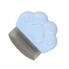 Handheld Pet Comb Massage Tool Cat Grooming Tool With Smooth Teeth Deshedding Brush Puppy Shedding Brush Indoor Blue