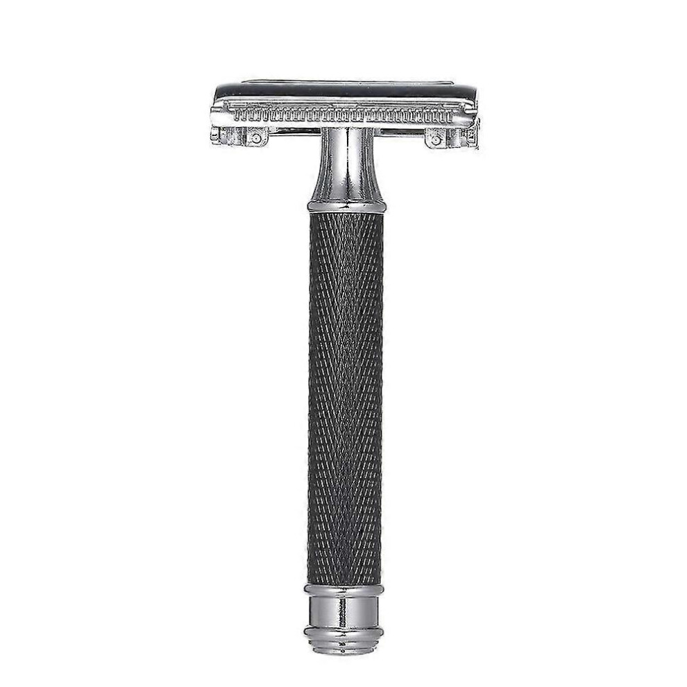 Kikidex (As Show, One Size) Double Edge Safety Razor Butterfly Open Mens Shaving Razor Classic Manual Shaver For Men Face Cleani