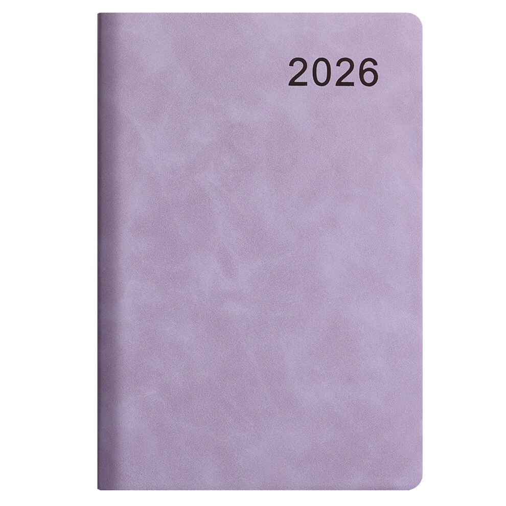 2026 Daily Planner 360 Pages Softcover Leather Academic- Purple 7754000250264