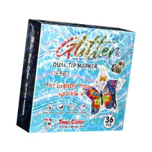 Double Tip Watercolor Markers Double Color Drawing Pen-36