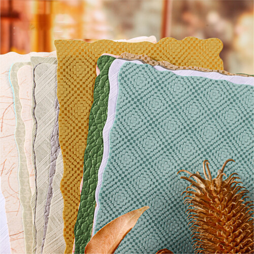 1Pack Vibranted Raised Pattern Stickers For Media-Wood bone 1