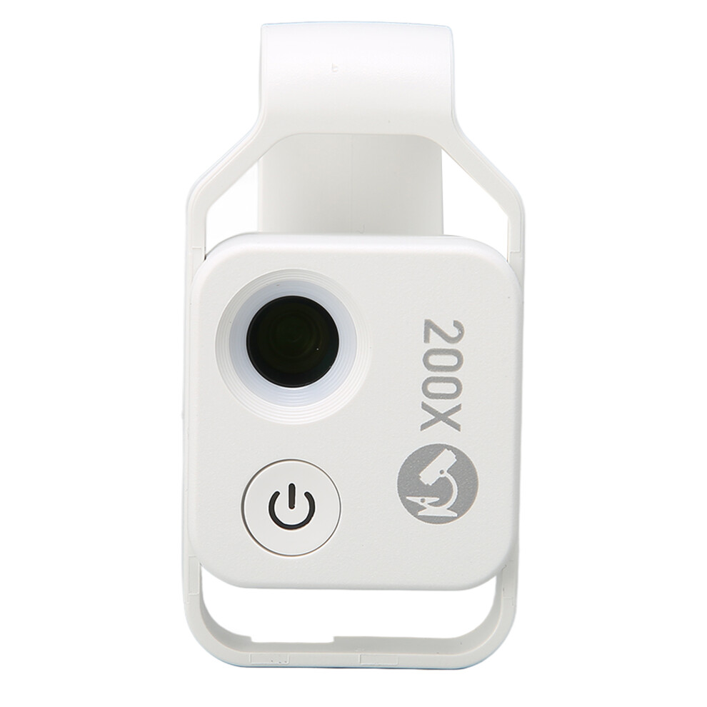 200X Mini Phone Microscope With Cpl Lens, Compact & Portable White 4621357567365