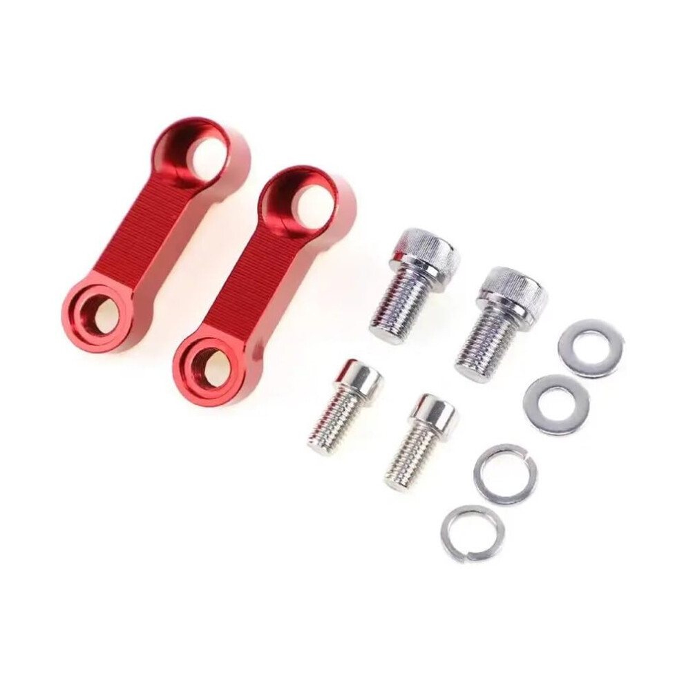 Motorcycle Rearview Mirror Riser Spacers Extension Adapter Cnc Aluminum Alloy Base Bracket Mirror Stem Extender Red 9354506663292