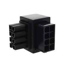 90 Degree 8 Pin Adapter 8 Pin Male To Female Power Adapter Board For Desktop Graphics Card PC Power Supply Black