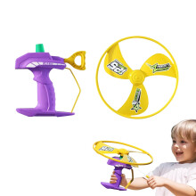 Flying Toys Manual Launch Helicopter Hand Powered Copter Spinning Rotor Toy Outdoor Educational Aerial Toy
