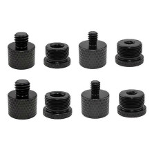 (As show, One size) Mic- Stand Adapter Aluminum Alloy- 5/8 3/8 1/4 Screw Adapter for Camera Tripod