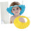 Adjustable Shower Hat EVA Bathing Cap With Elastic Snap Buttons For Overhead Circumference Yellow 1