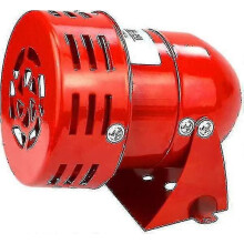 (As show, One size) Kryp Siren Alarm 220v Powerful Outdoor Siren Alarm 120db Red Motor Wire Sirne Metal Horn Industry Boat Alarm Ruikalucky