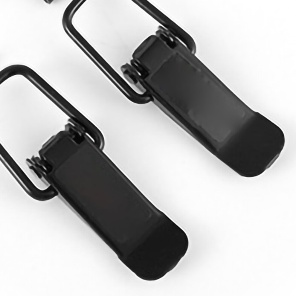 Car Bumper Quick Release Fasteners Hook Lock Clips For Front & Rear Bumpers S Black 8471357570652